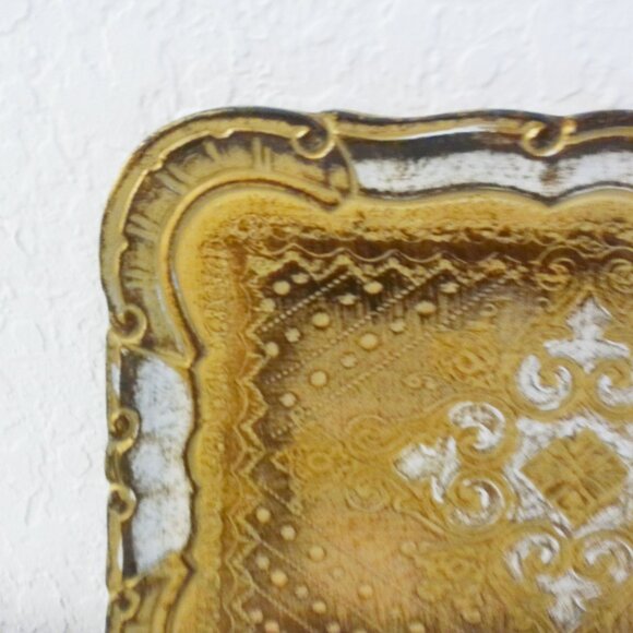 Mid-Century Vero Legno Florence Baroque Style Italian Letter Tray - Picture 4 of 6